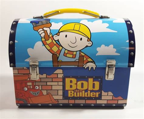 bob the builder metal lunch box|BOB THE BUILDER MINIATURE METAL LUNCH BOX w/ .